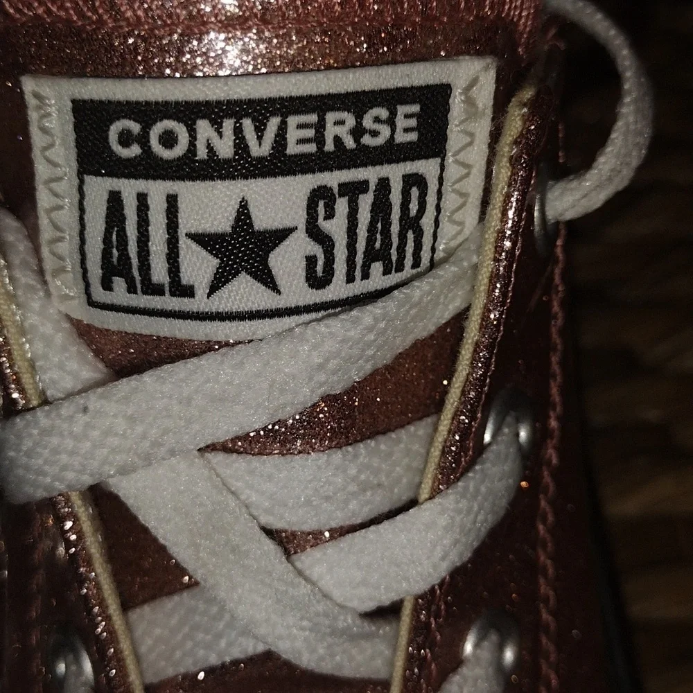 Pink Sparkle Converse All Star Chuck Taylor Like New Juniors 4